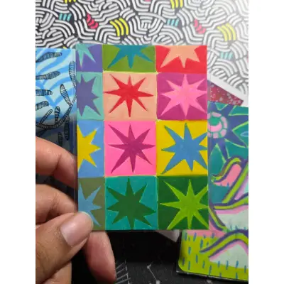 Star Tiles aceo art card thumbnail 1