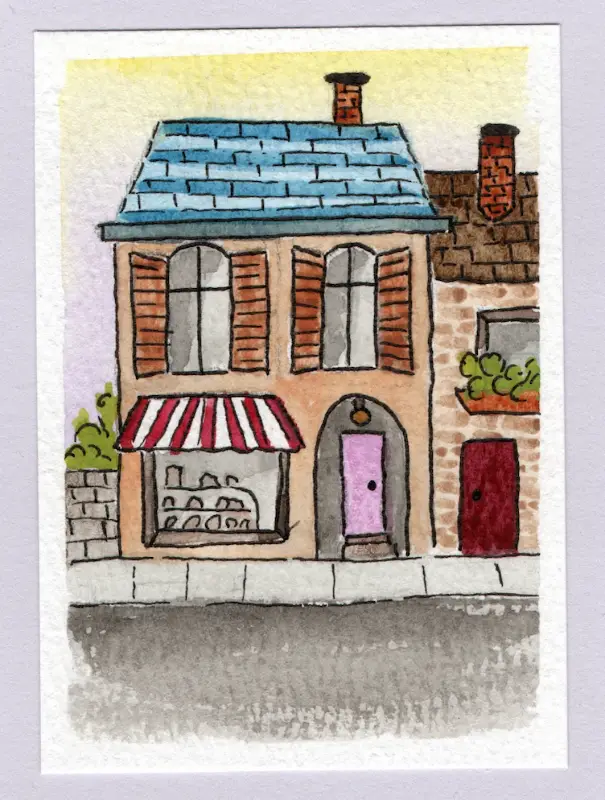 Window Shopping aceo art card