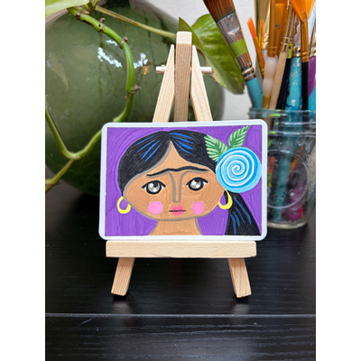 Young Frida Kahlo aceo art card thumbnail 1