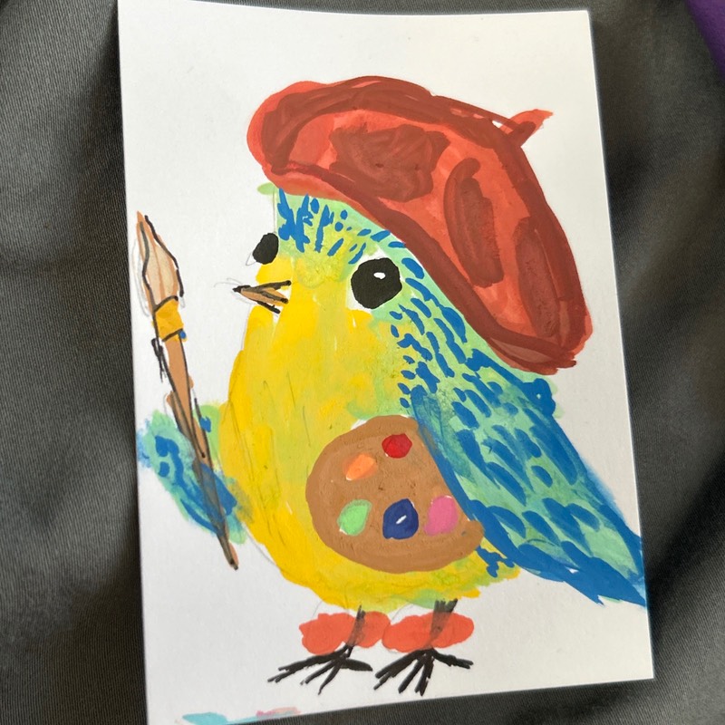 Self portrait aceo art card