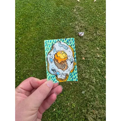 Sunny Side aceo art card thumbnail 2