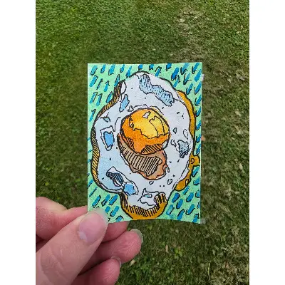 Sunny Side aceo art card thumbnail 1