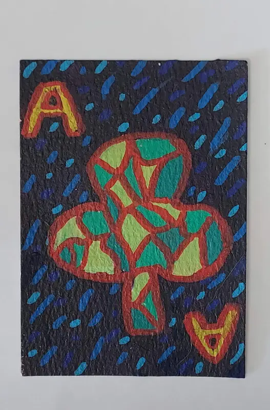 Lucky Charm- Inspired by Credence Clearwater Revival's "Fortunate Son" aceo art card