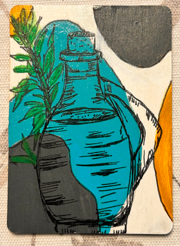 Sage Oil Bottle aceo art card