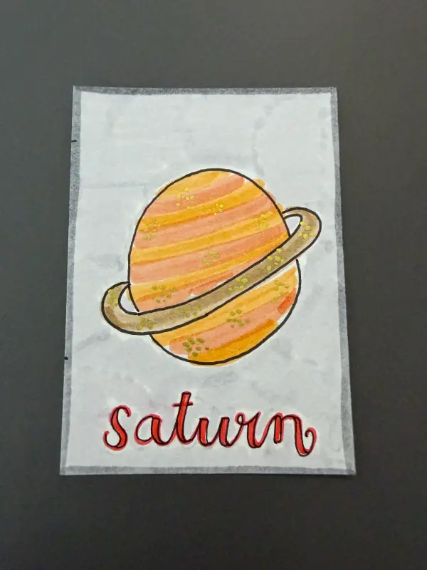 The Ringed Planet aceo art card