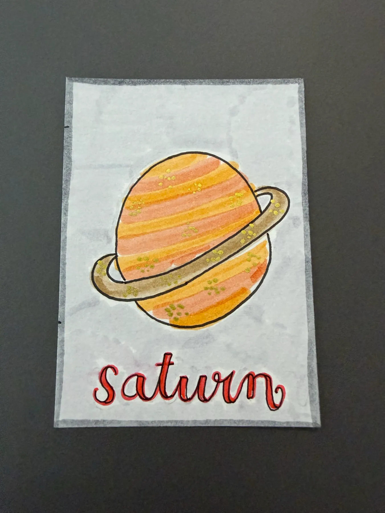 The Ringed Planet aceo art card