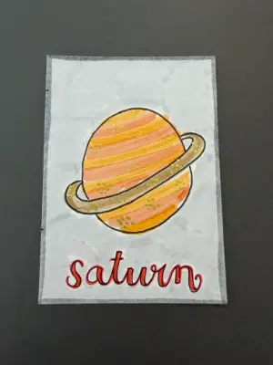 The Ringed Planet aceo art card thumbnail 1