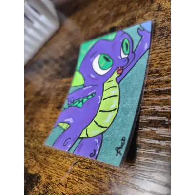 My Little Pony - Spike The Dragon aceo art card thumbnail 2