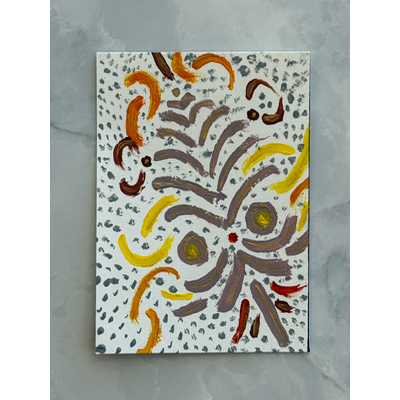 Gold leaf aceo art card thumbnail 2