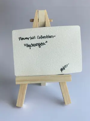 Hydrangea – ACEO Original (Flowerlotl Collection 7/8) aceo art card thumbnail 2