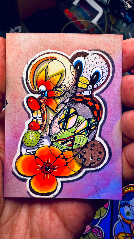Rowdy aceo art card