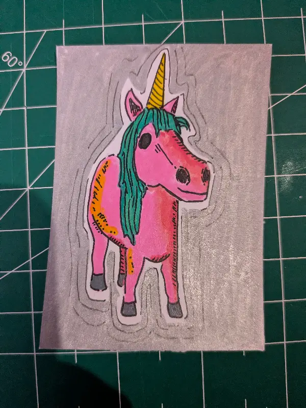 Mini Unicorn aceo art card
