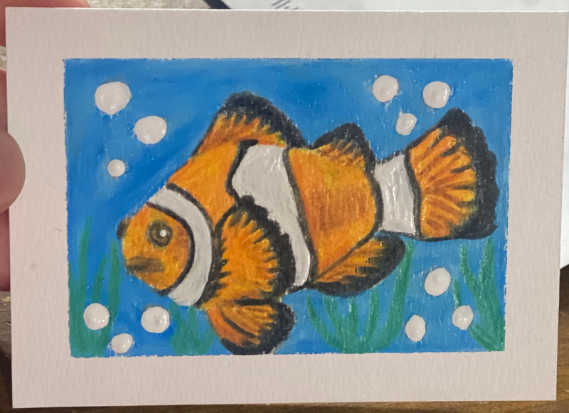 Clownfish aceo art card
