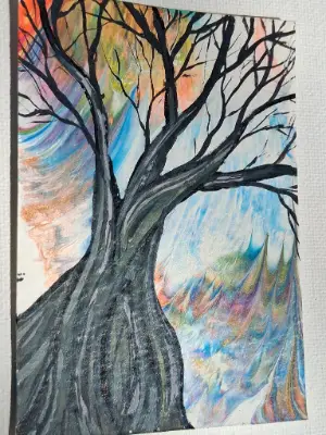 Dream Tree #1 Of 4 aceo art card thumbnail 2
