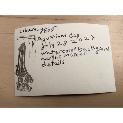 Aquarium day aceo art card thumbnail 2