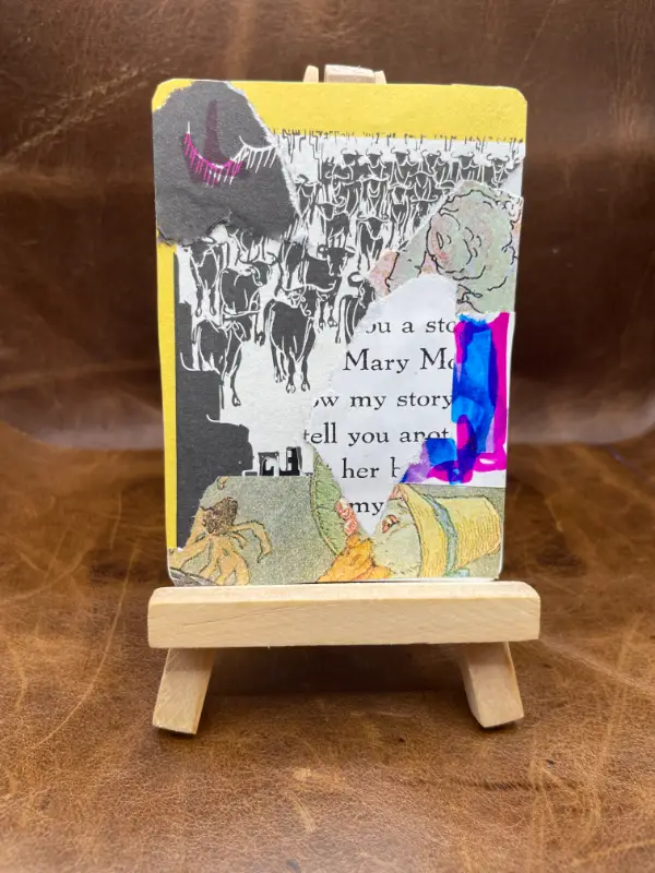 Original ACEO | Collage Multimedia Art Card aceo art card
