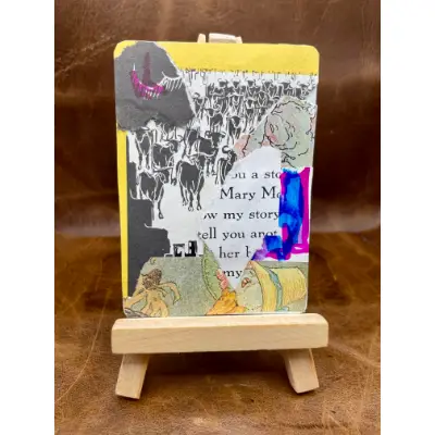 Original ACEO | Collage Multimedia Art Card aceo art card thumbnail 3