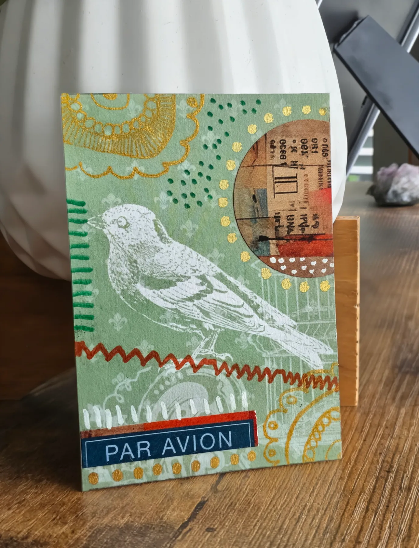 Par Avion Bird aceo art card