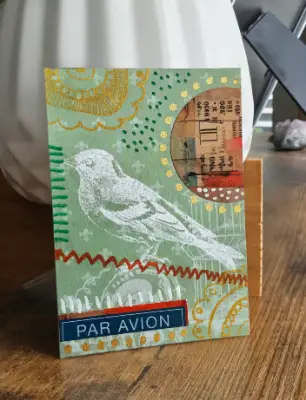 Par Avion Bird aceo art card thumbnail 1