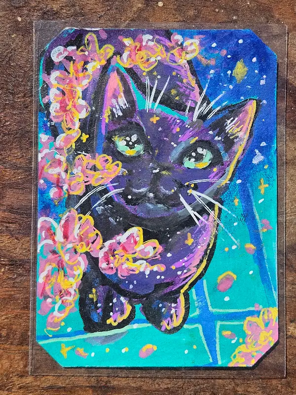 Emerald Eyes aceo art card