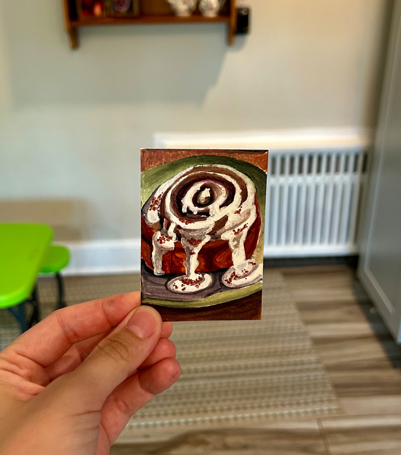 Sunday Cinnamon Roll aceo art card