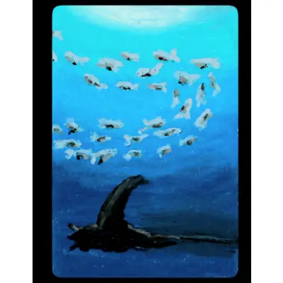 Open Ocean aceo art card thumbnail 2
