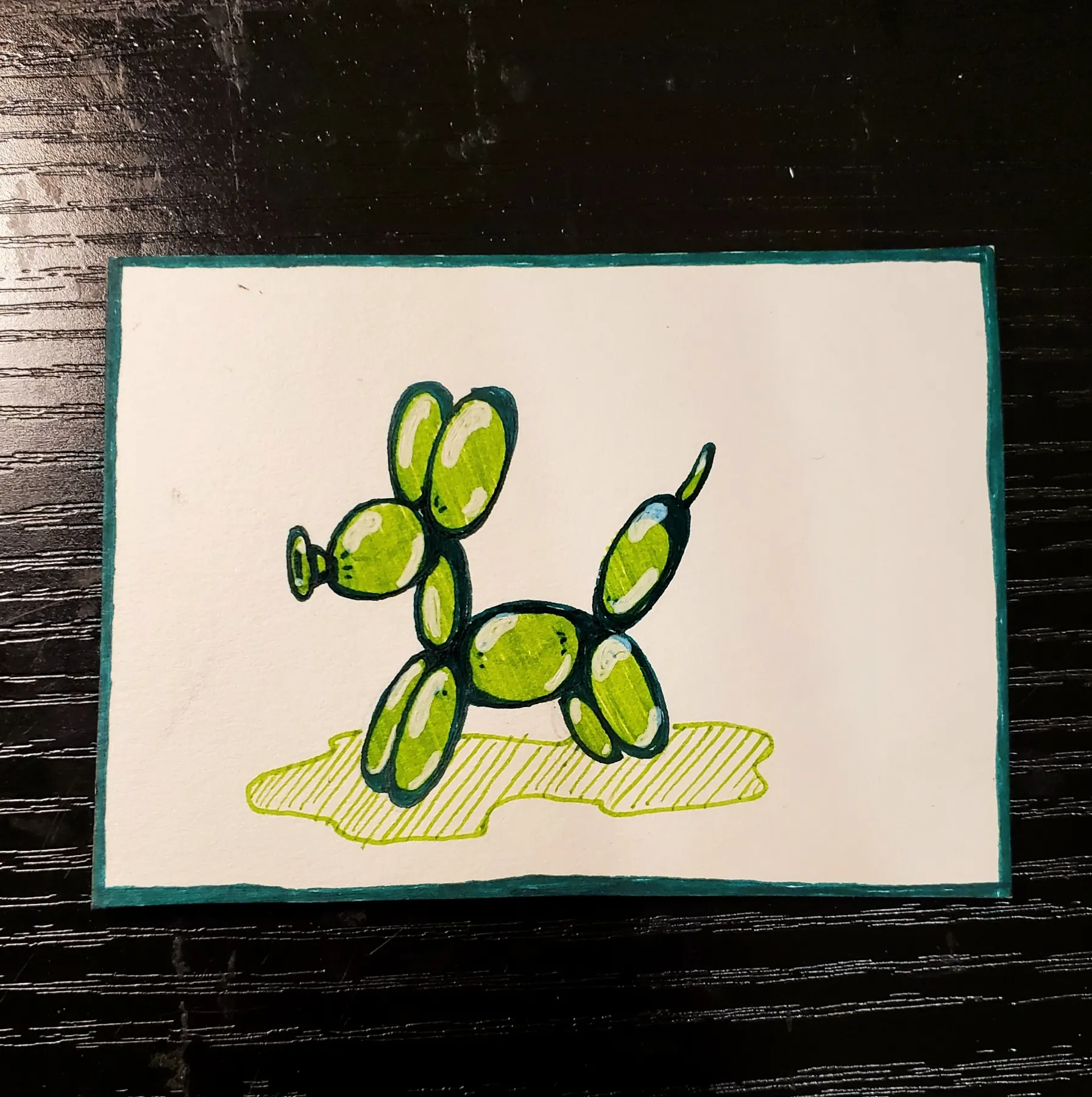 Balloon Doggy aceo art card