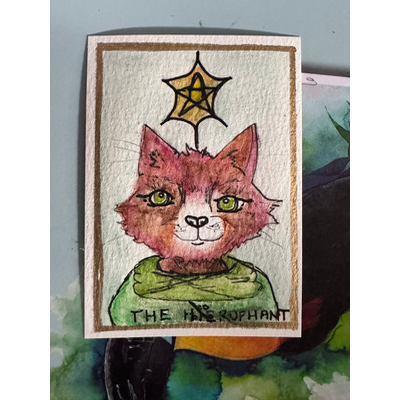 The Hierophant aceo art card thumbnail 2