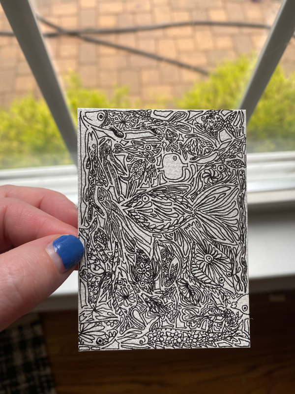 Fishy fishy aceo art card