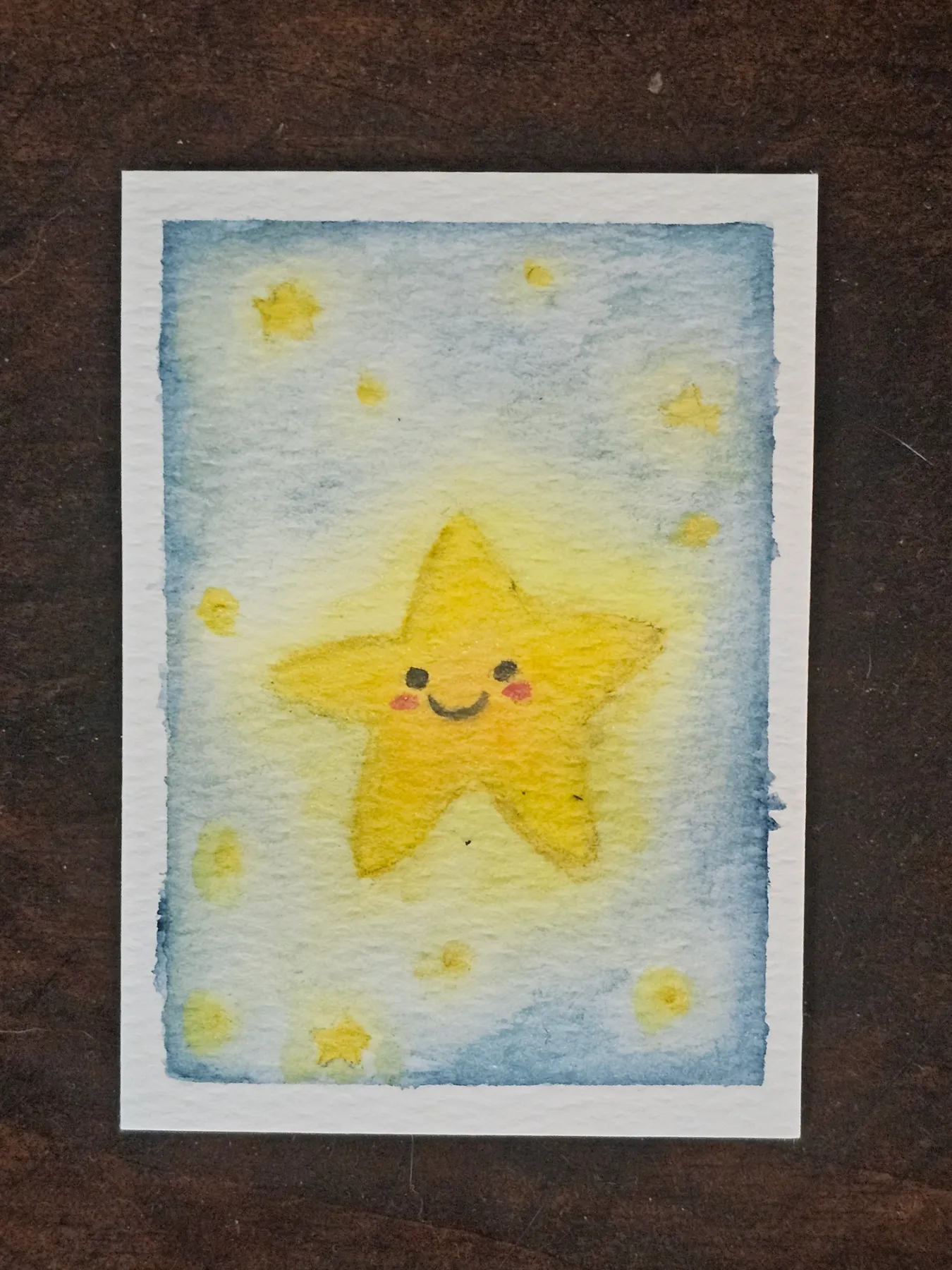Shining star aceo art card