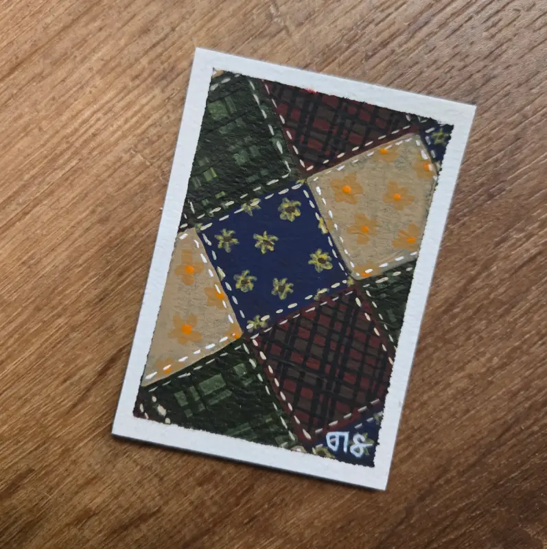 Quilt aceo art card