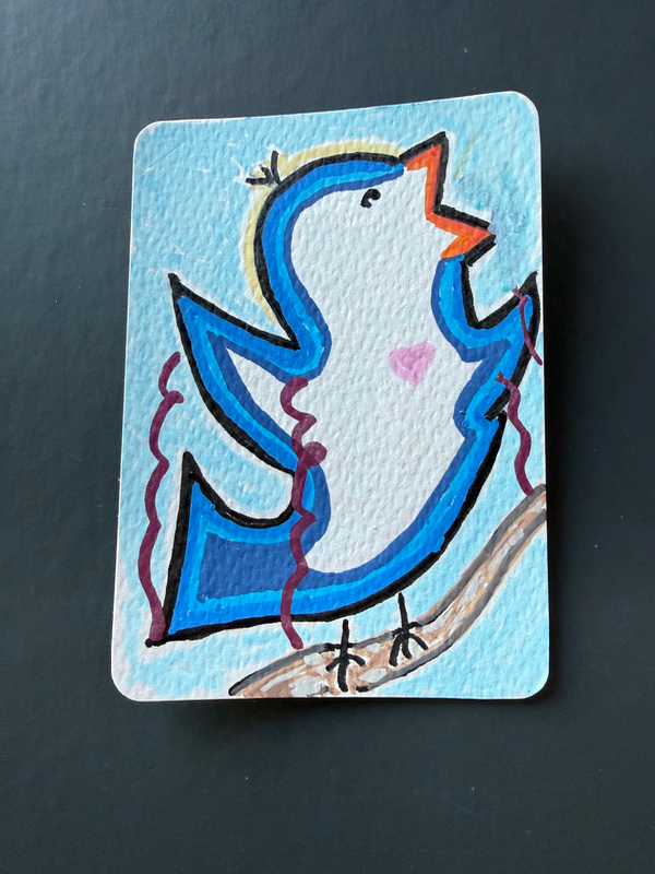 Spreading Joy     Joybird Series aceo art card