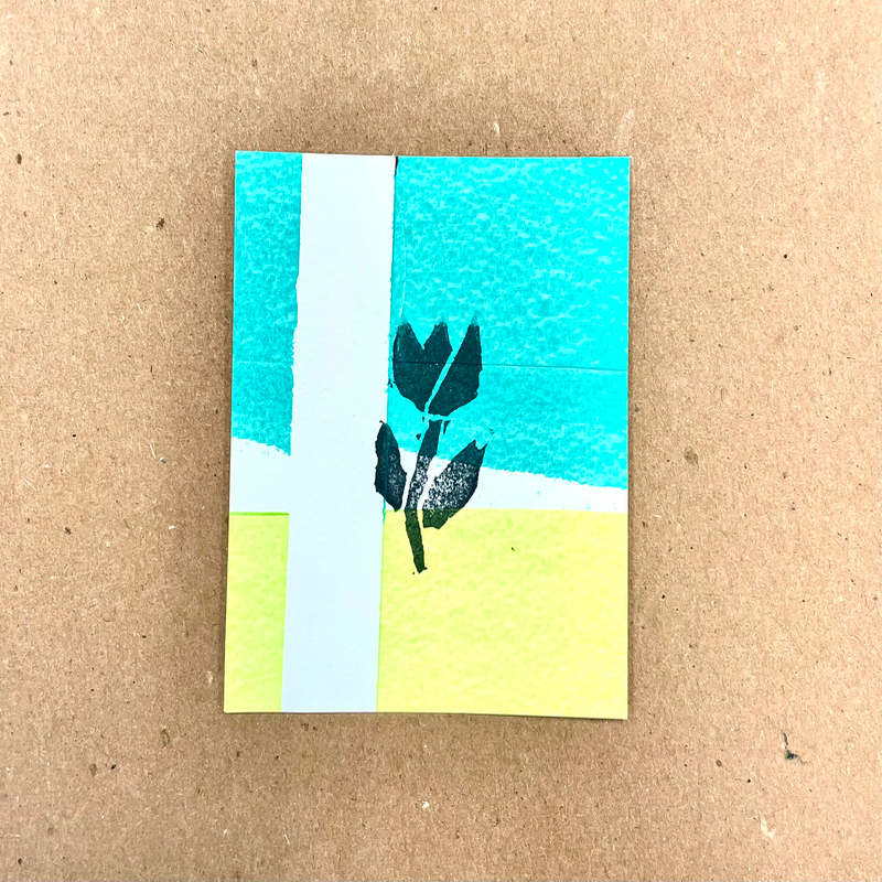 Tulip #013 aceo art card