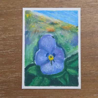 Viola aceo art card thumbnail 2