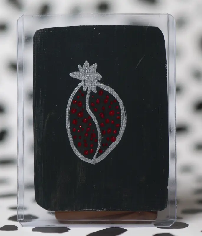 Silver Pomegranate #3 aceo art card