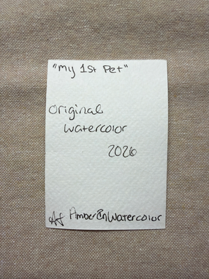 Cute hamster original watercolorACEO by AmberInWatercolor aceo art card thumbnail 2