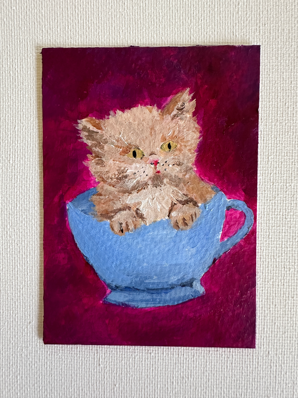Scaredy Cat aceo art card