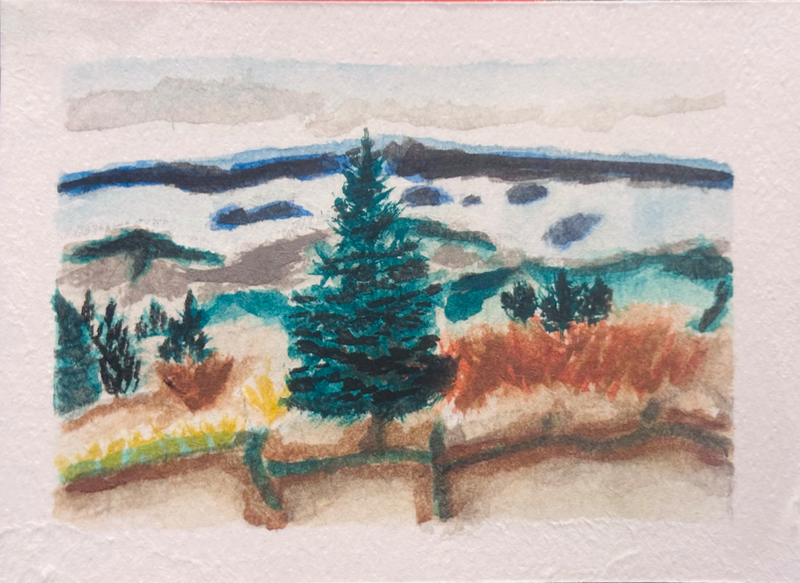 The View from Cadillac, Acadia National Park Collection aceo art card