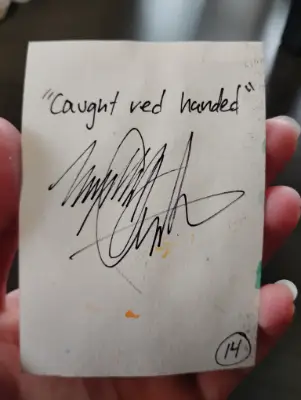 Caught Red Handed aceo art card thumbnail 2