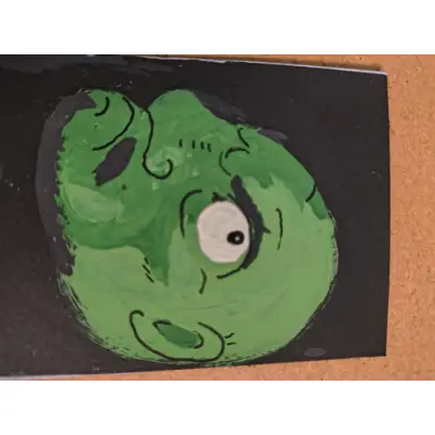 Ghibli head 3 aceo art card thumbnail 2