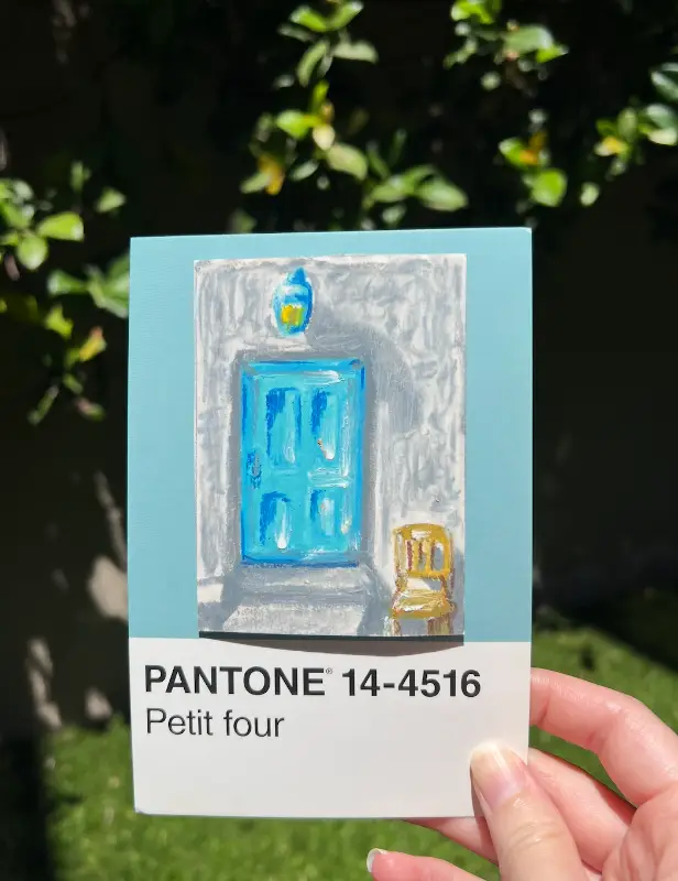 The Blue Door aceo art card
