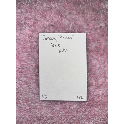 Groovy Abstract Pigeon aceo art card thumbnail 3