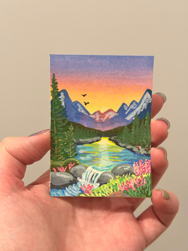 Find me here aceo art card