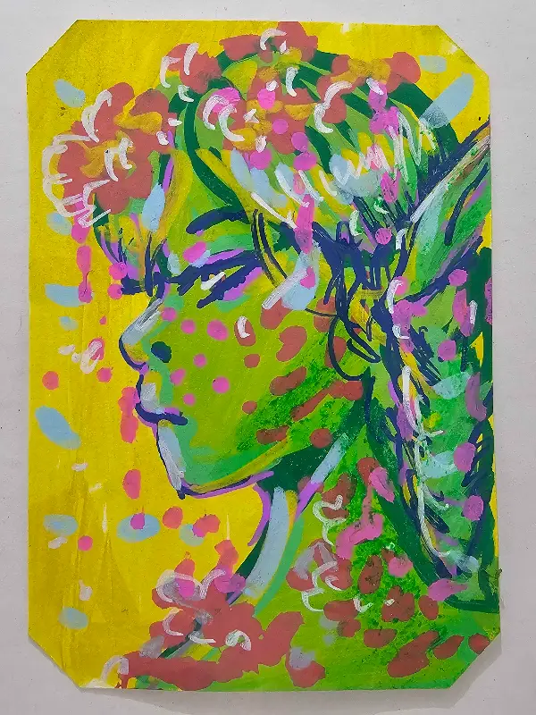 Green Githyanki aceo art card