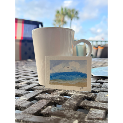 Tide Coming In aceo art card thumbnail 1