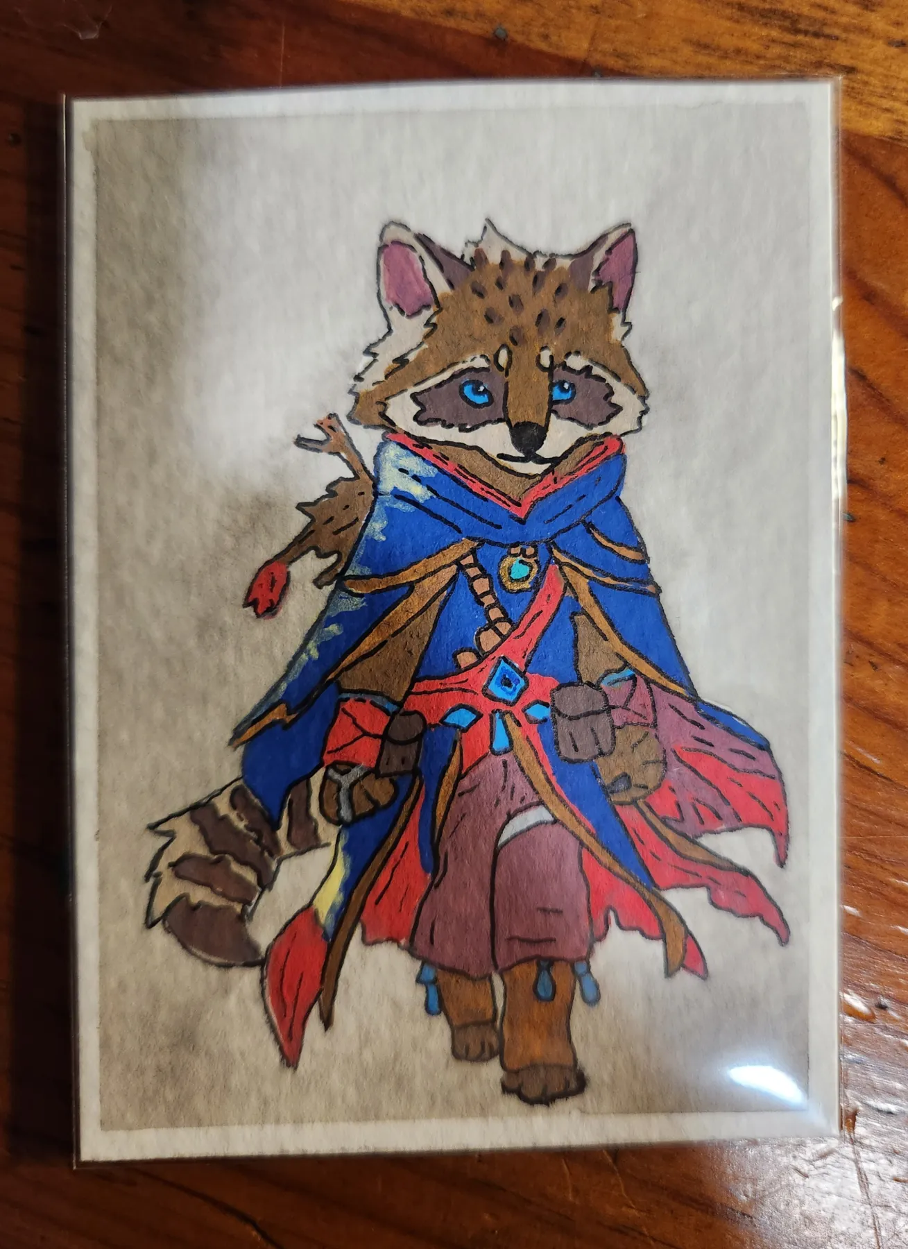 Ranger Racoon aceo art card