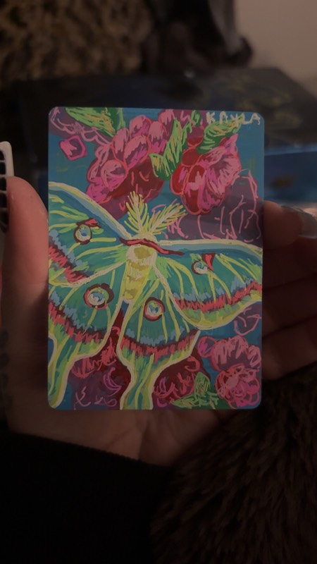 Luna Moth aceo art card