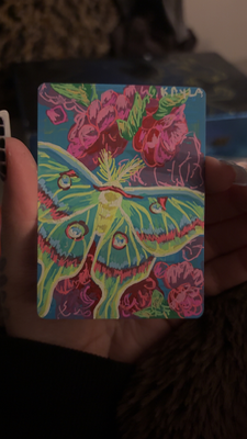 Luna Moth aceo art card thumbnail 1
