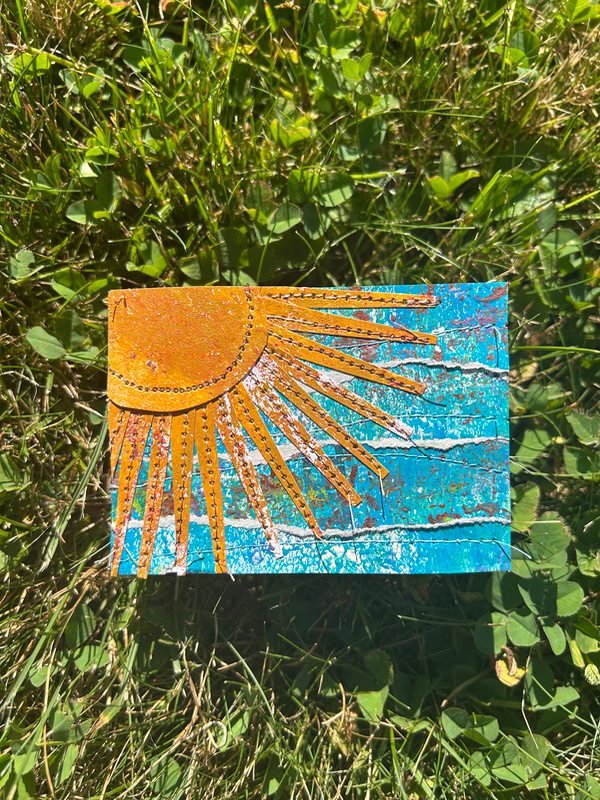 Sunlight beaming aceo art card
