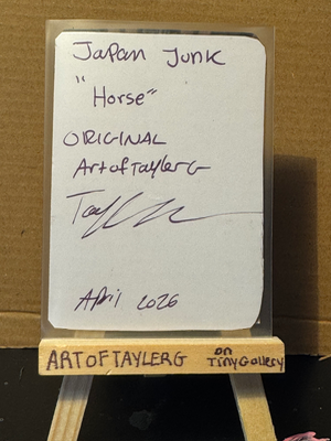 Horse aceo art card thumbnail 2